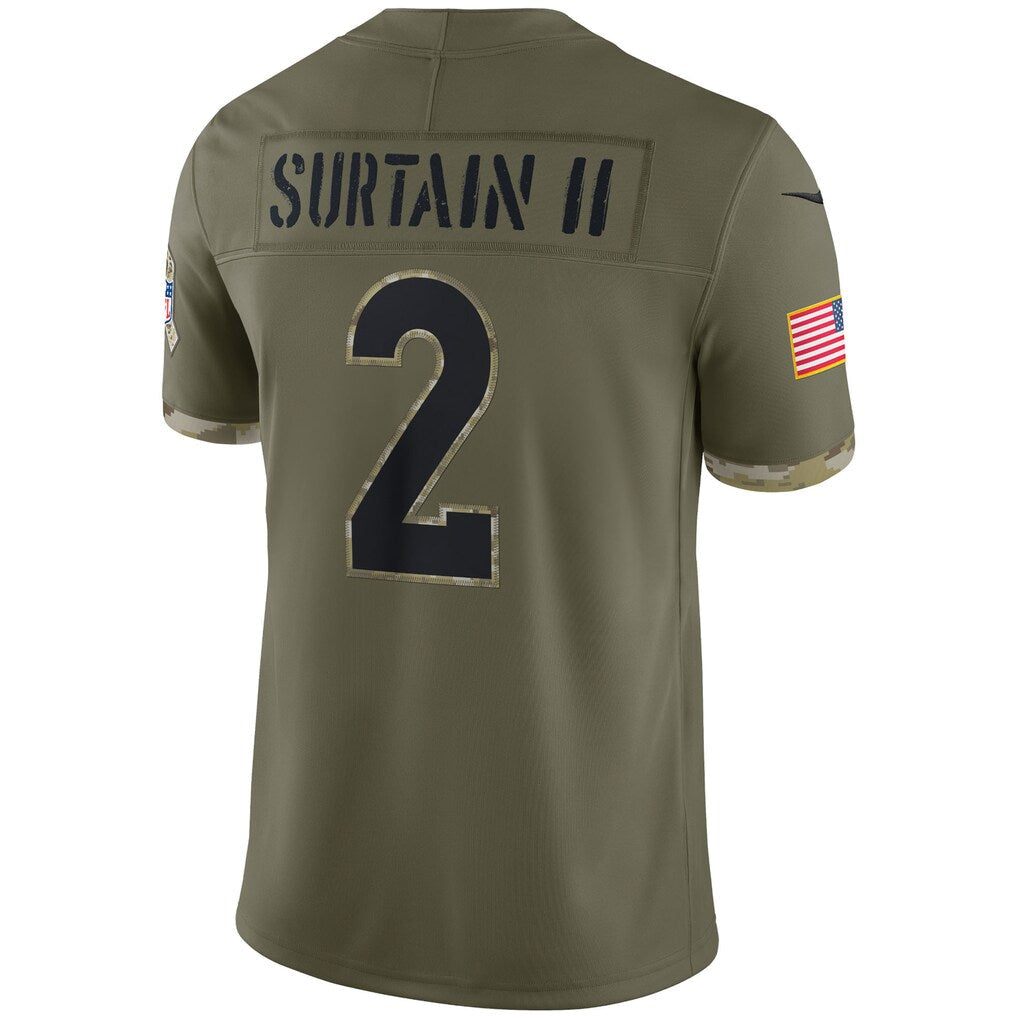 American Football Jersey | D.Broncos #2 Patrick Surtain II Salute To Service Limited Jersey - Olive Stitched Football American Jersey - image 1