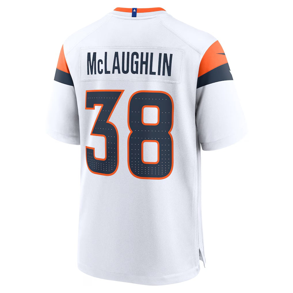 American Football Jersey | D.Broncos #38 Jaleel McLaughlin White Game Stitched Football American Jersey - image 1