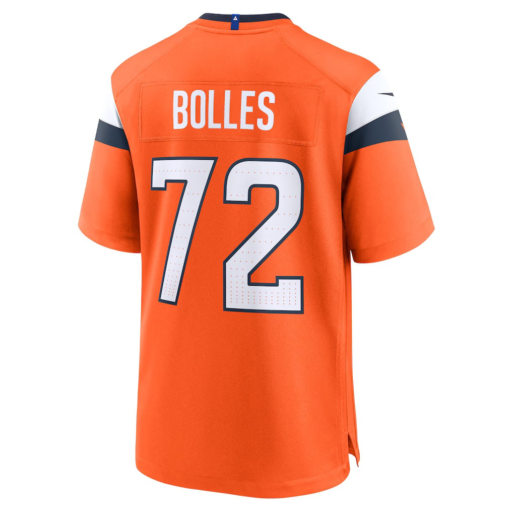 American Football Jersey | D.Broncos #72 Garett Bolles Orange Team Game Stitched Football American Jersey - image 1
