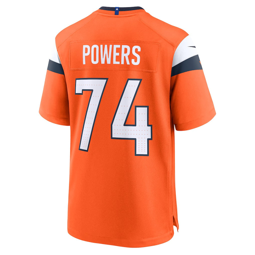 American Football Jersey | D.Broncos #74 Ben Powers Orange Team Game Stitched Football American Jersey - image 1