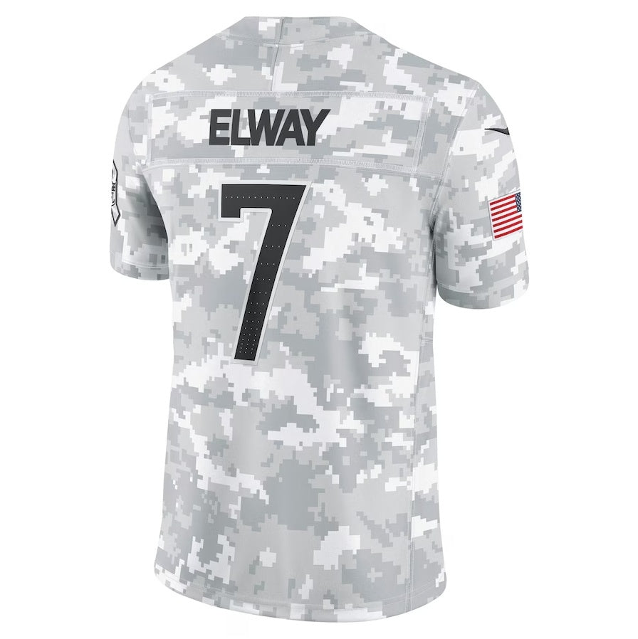 American Football Jersey | D.Broncos #7 John Elway Arctic Camo 2024 Salute to Service Retired Player Limited Stitched Football American Jersey - image 1