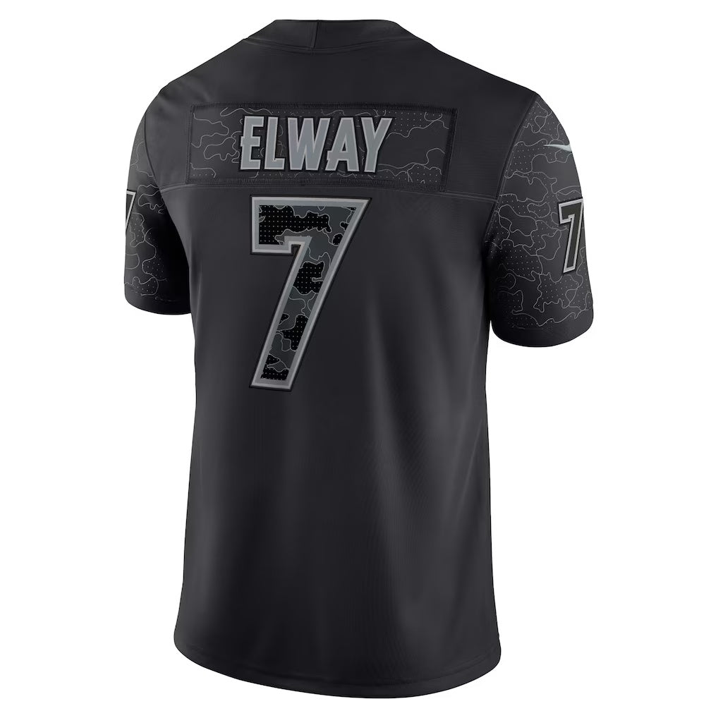 American Football Jersey | D.Broncos #7 John Elway Black Retired Player RFLCTV Limited Stitched Football American Jersey - image 1