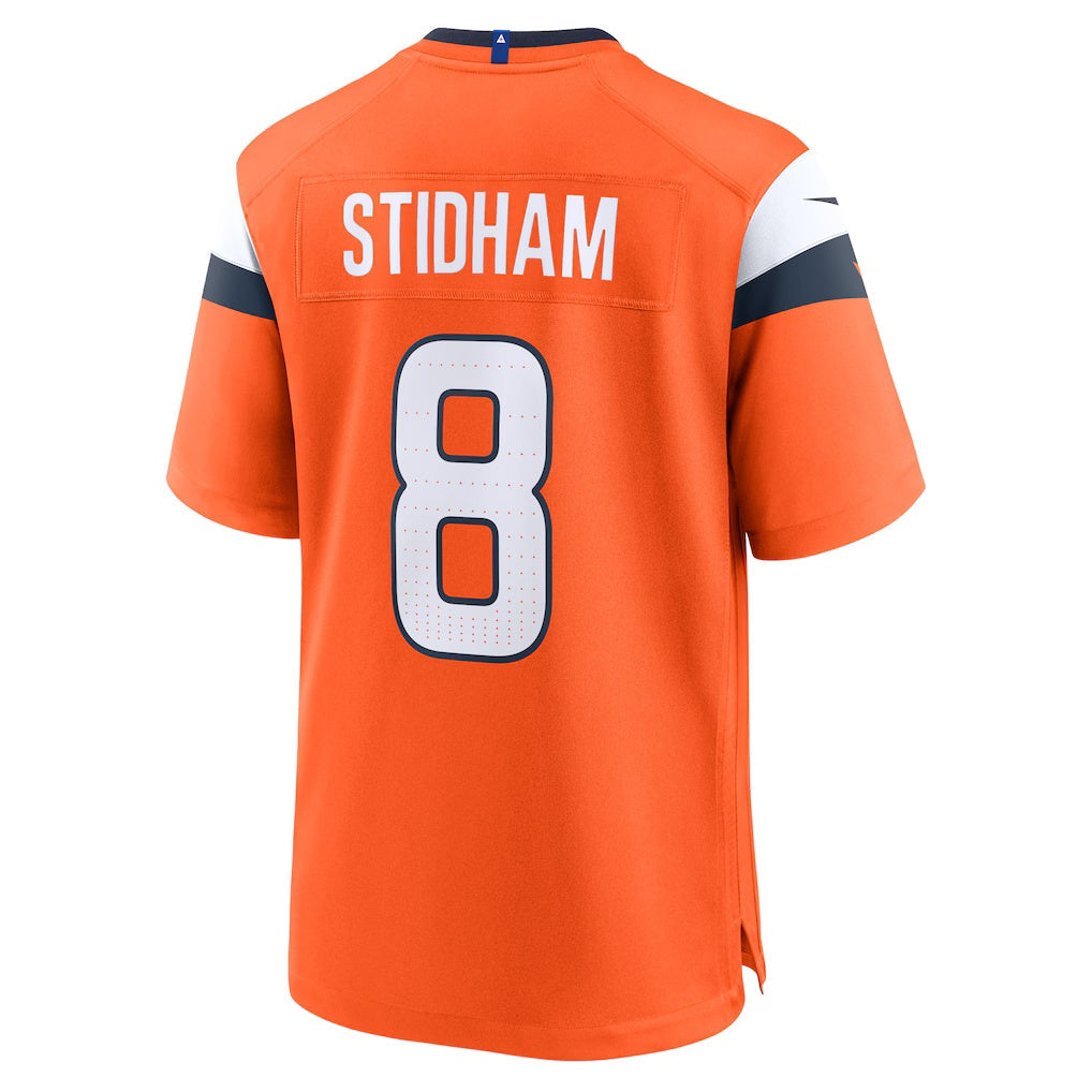 American Football Jersey | D.Broncos #8 Jarrett Stidham Orange Team Game Stitched Football American Jersey - image 1