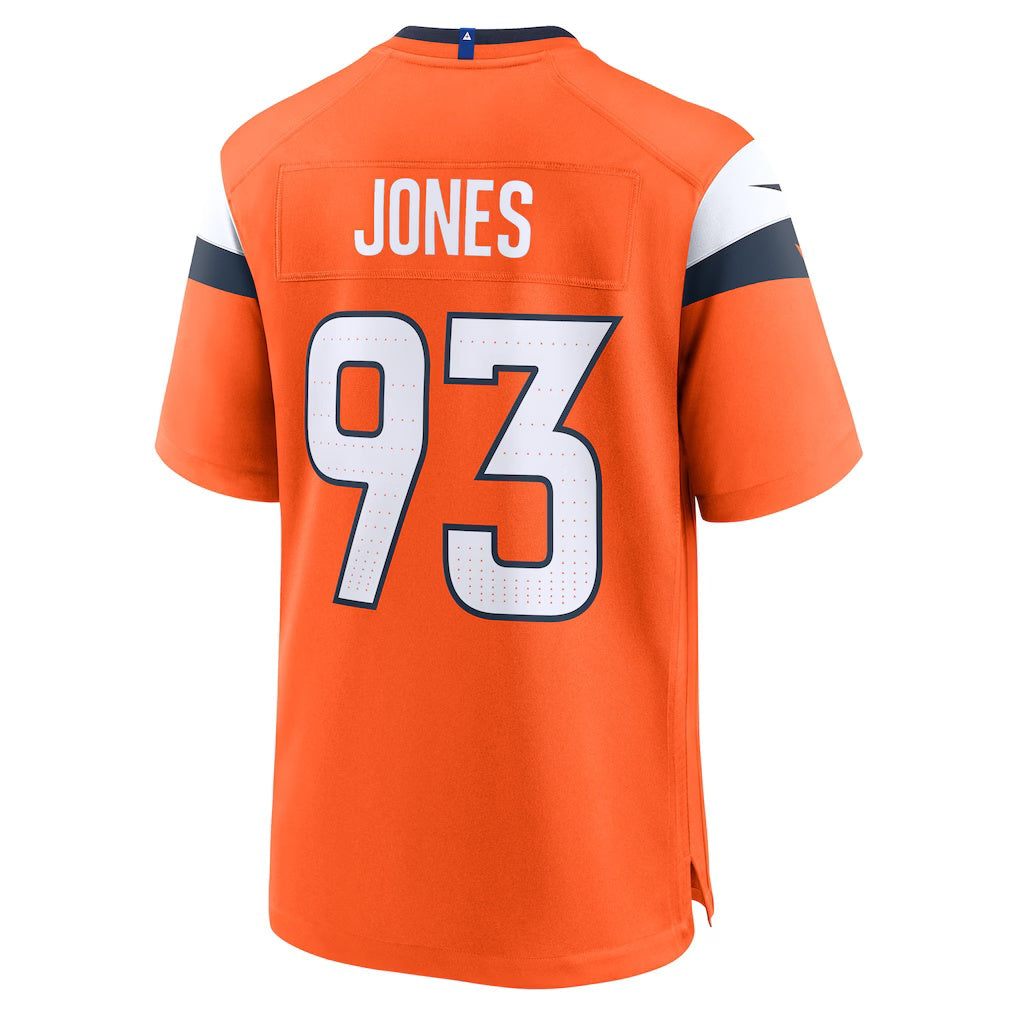 American Football Jersey | D.Broncos #93 D.J. Jones Orange Team Game Stitched Football American Jersey - image 1