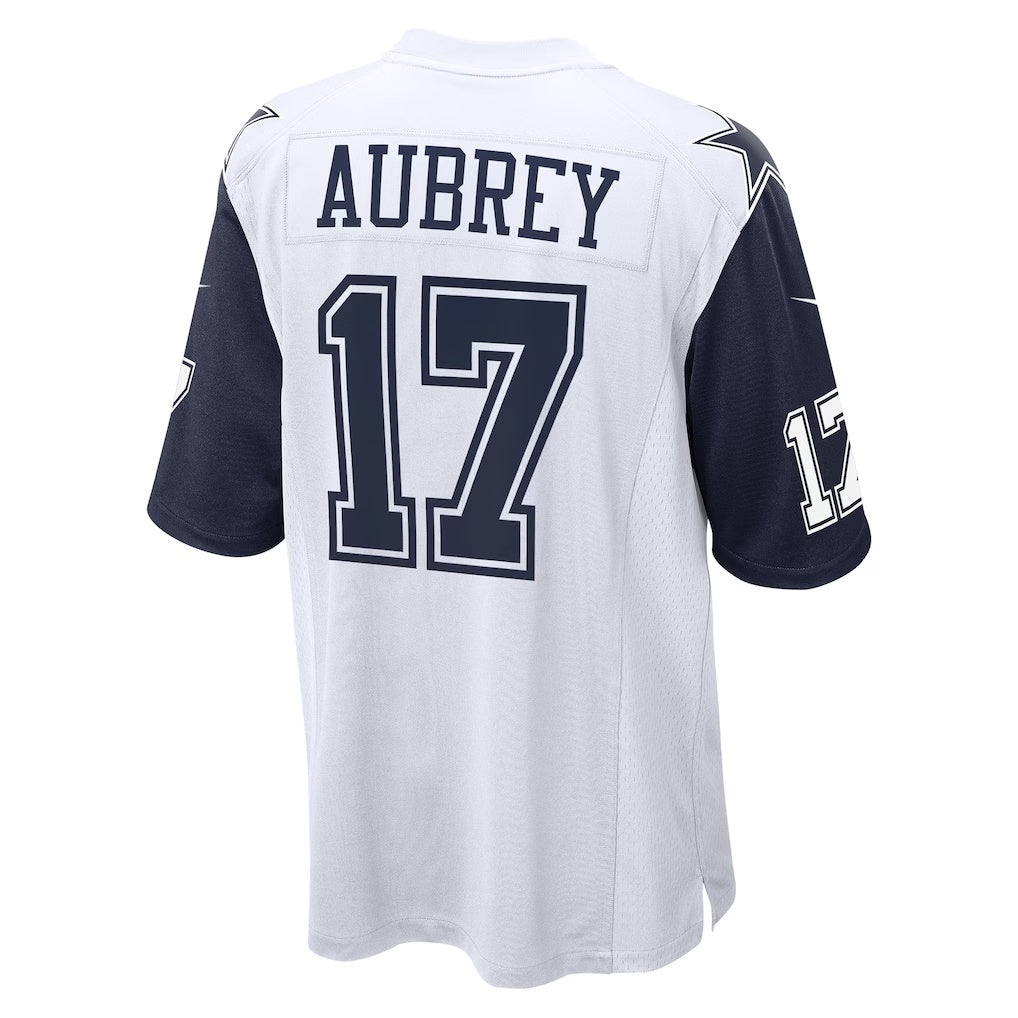 American Football Jersey | D.Cowboys #17 Brandon Aubrey White Alternate Game Team Stitched Football American Jersey - image 1