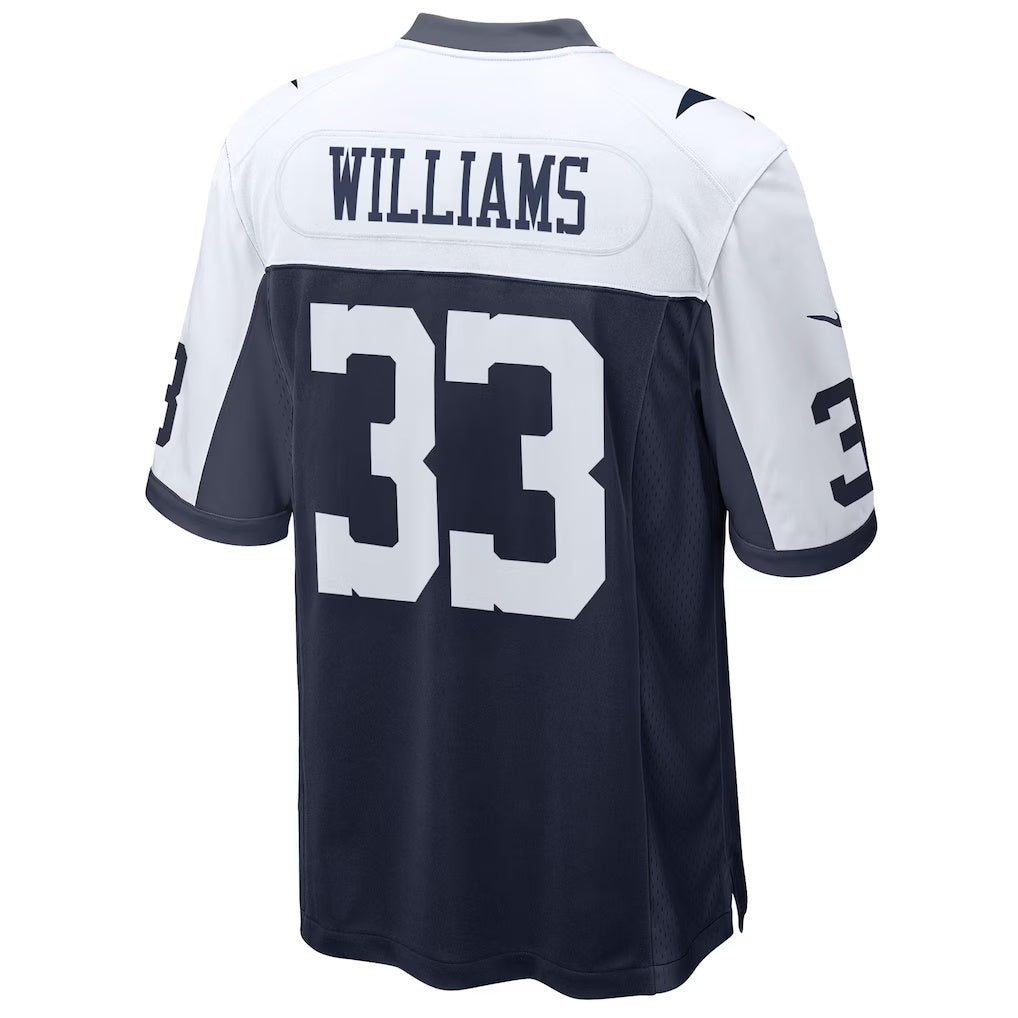 American Football Jersey | D.Cowboys #33 Javonte Williams Navy Alternate Game Stitched Football American Jersey - image 1