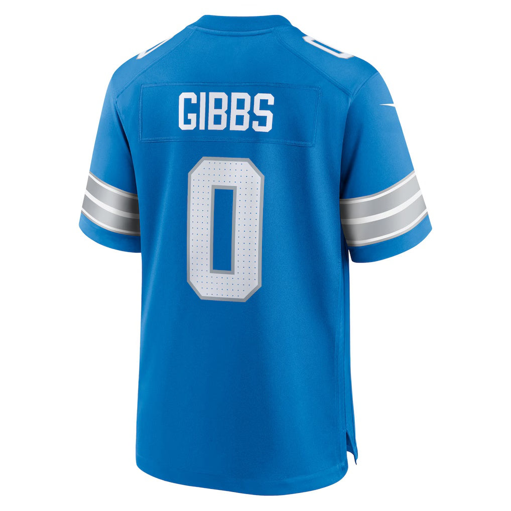 American Football Jersey | D.Lions #0 Jahmyr Gibbs Blue Game Player Stitched Football American Jersey - image 1