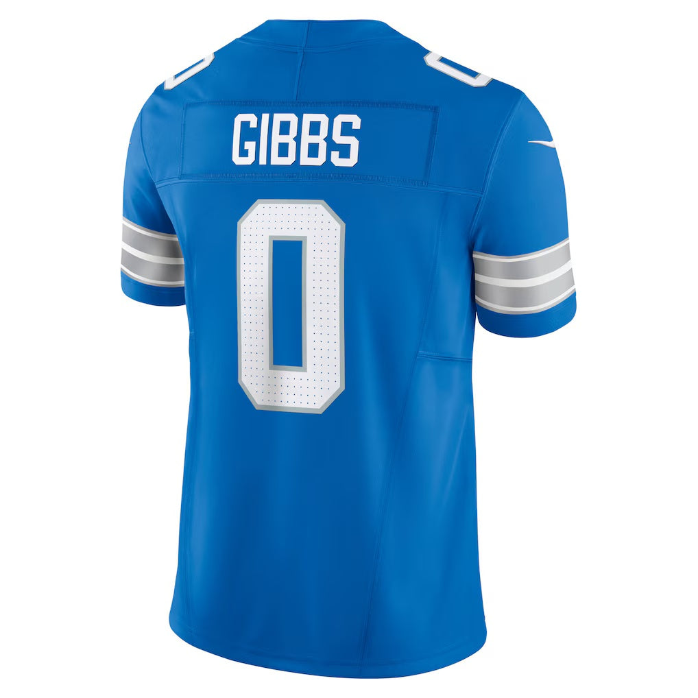 American Football Jersey | D.Lions #0 Jahmyr Gibbs Blue Vapor F.U.S.E. Limited Stitched Football American Jersey - image 1