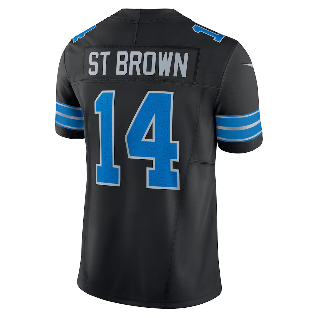 American Football Jersey | D.Lions #14 Amon-Ra St. Brown Black 2nd Alternate Vapor F.U.S.E. Limited Stitched Football American Jersey - image 1