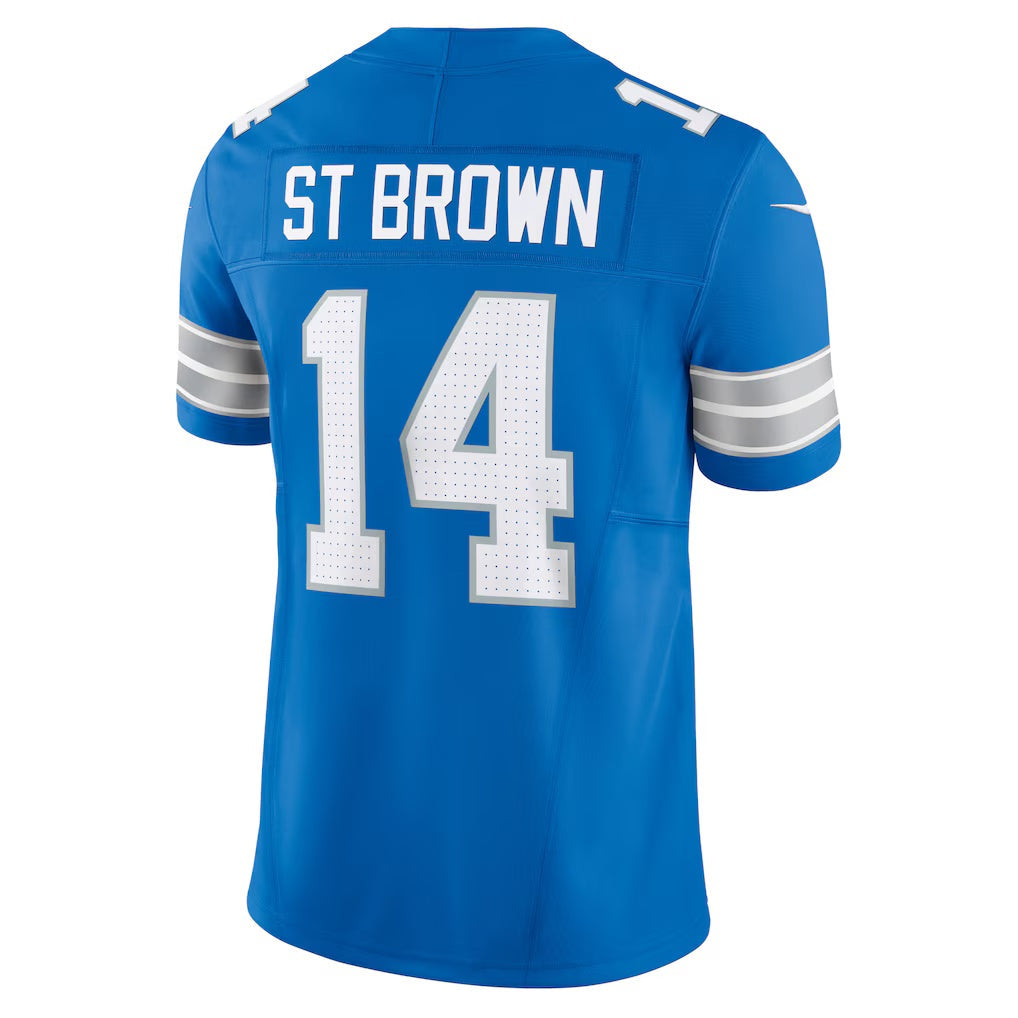 American Football Jersey | D.Lions #14 Amon-Ra St. Brown Blue Vapor F.U.S.E. Limited Stitched Football American Jersey - image 1