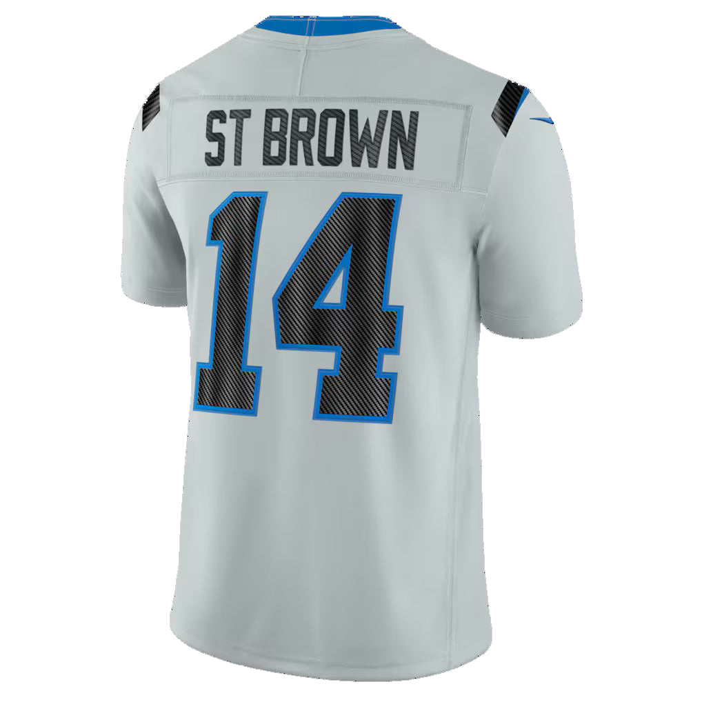 American Football Jersey | D.Lions #14 Amon-Ra St. Brown Silver 2026 Rivalries Collection Limited Football Stitched Jersey - image 1