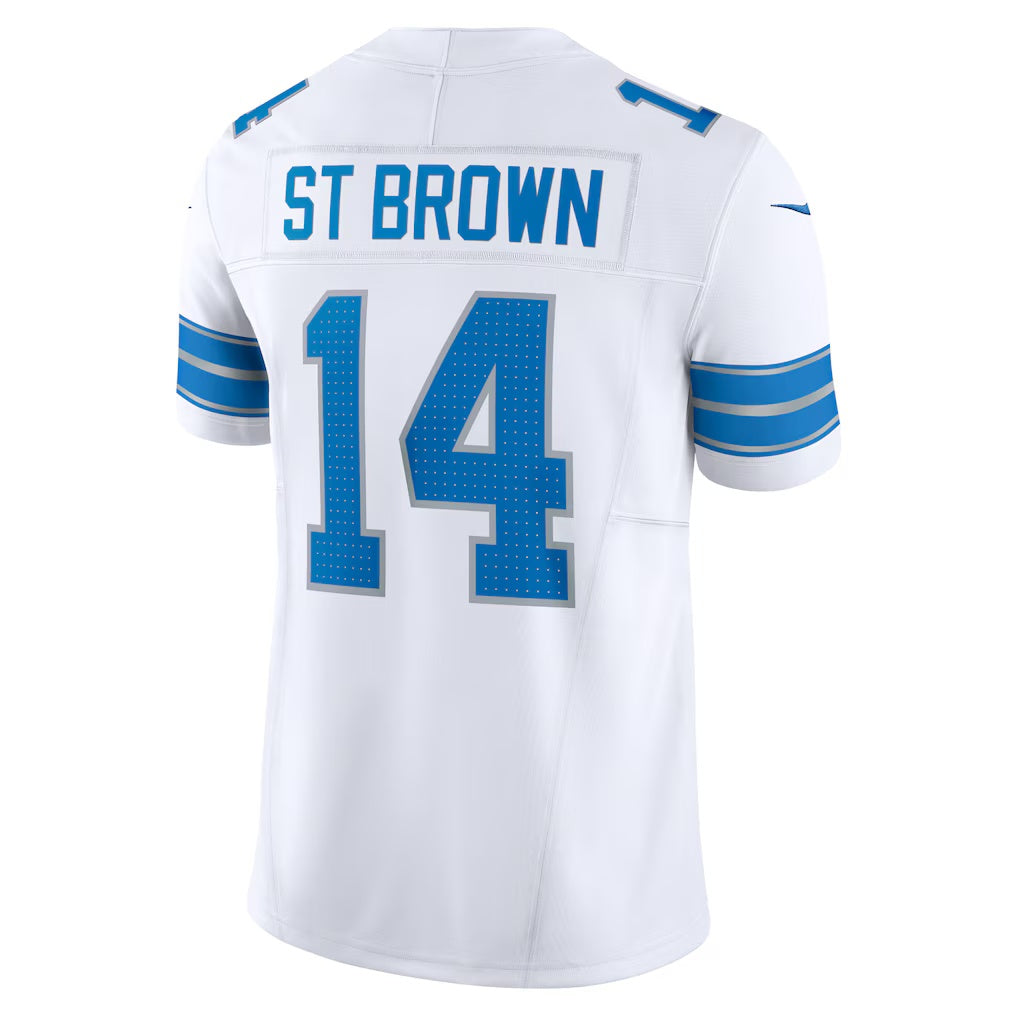 American Football Jersey | D.Lions #14 Amon-Ra St. Brown White Vapor F.U.S.E. Limited Stitched Football American Jersey - image 1