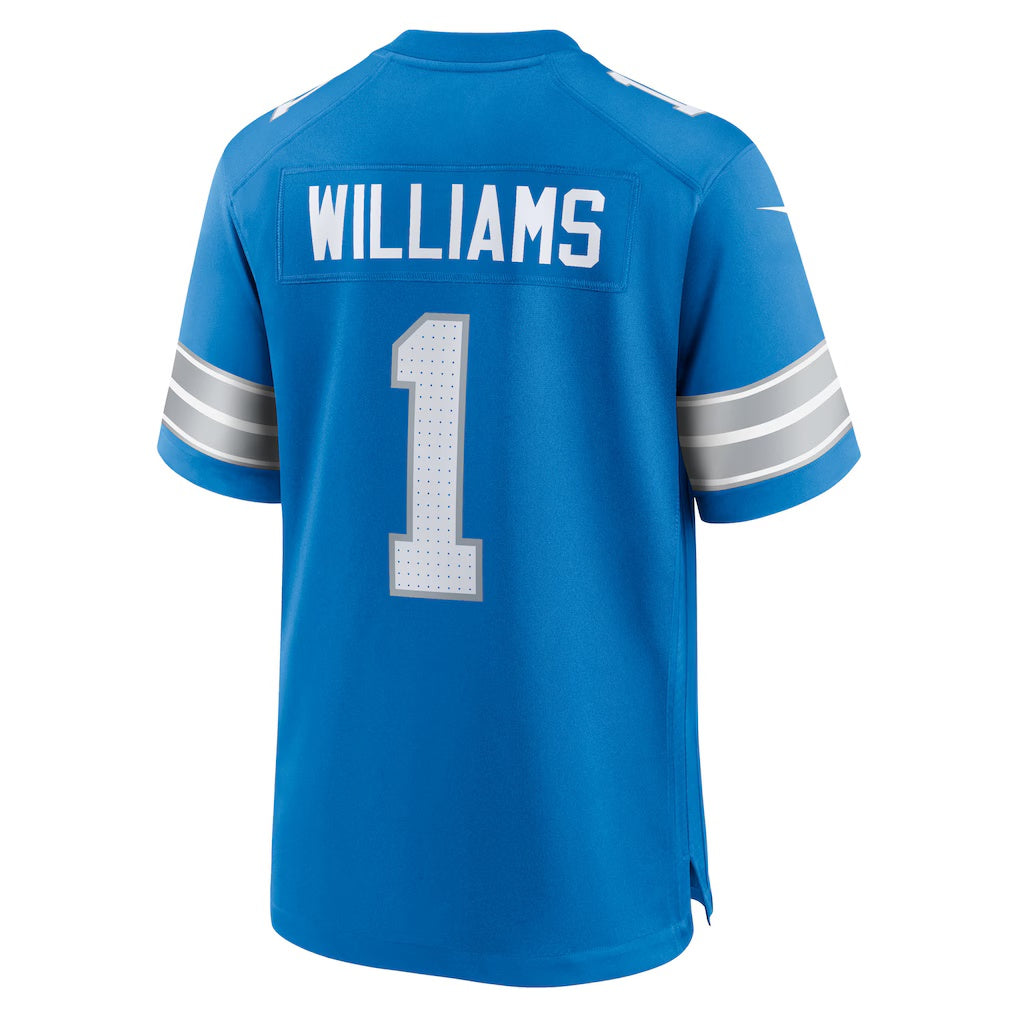 American Football Jersey | D.Lions #1 Jameson Williams Blue Game Player Stitched Football American Jersey - image 1