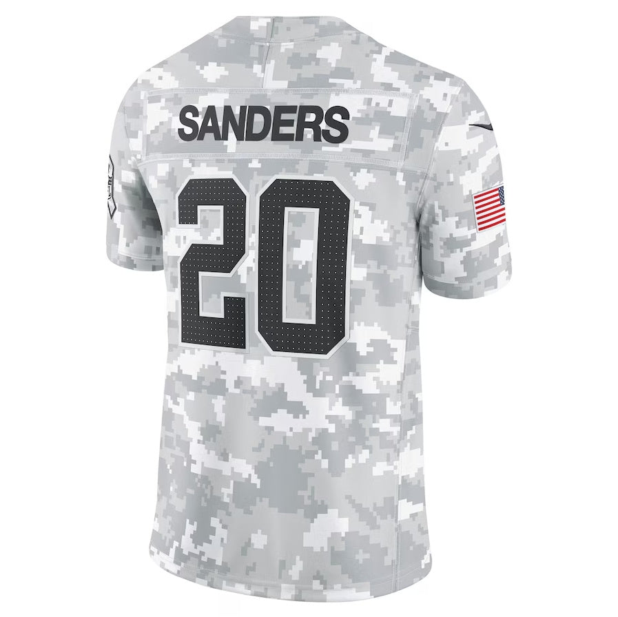 American Football Jersey | D.Lions #20 Barry Sanders Arctic Camo 2024 Salute to Service Retired Player Limited Stitched Football American Jersey - image 1