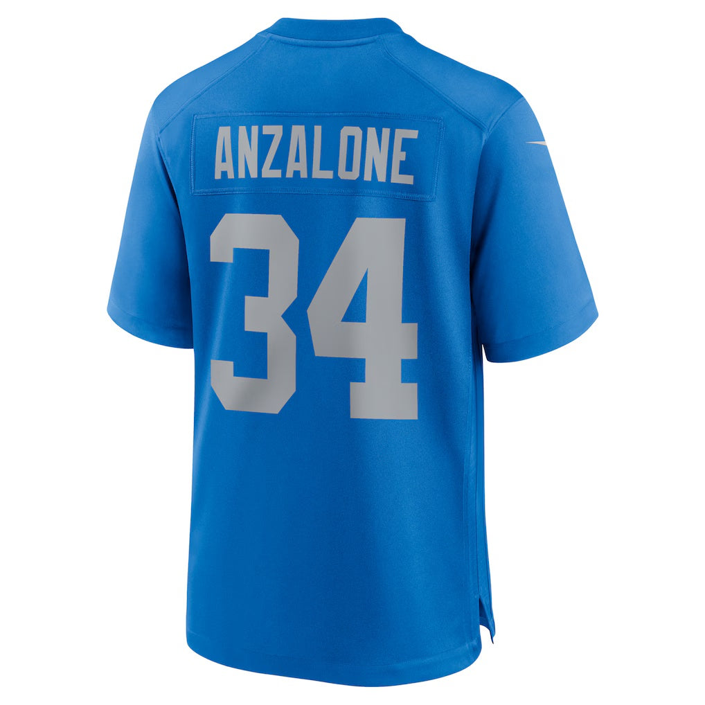 American Football Jersey | D.Lions #34 Alex Anzalone Blue Alternate Game Stitched Football American Jersey - image 1