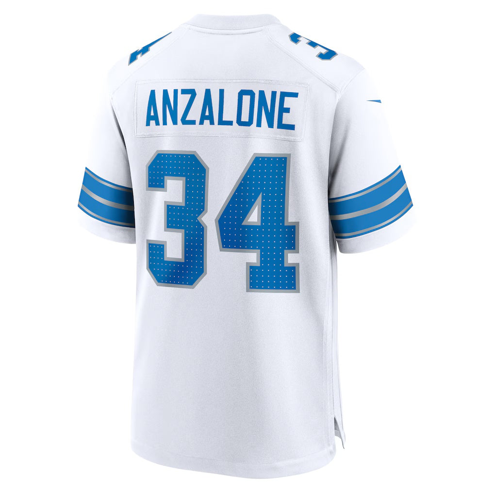 American Football Jersey | D.Lions #34 Alex Anzalone White White Game Stitched Football American Jersey - image 1