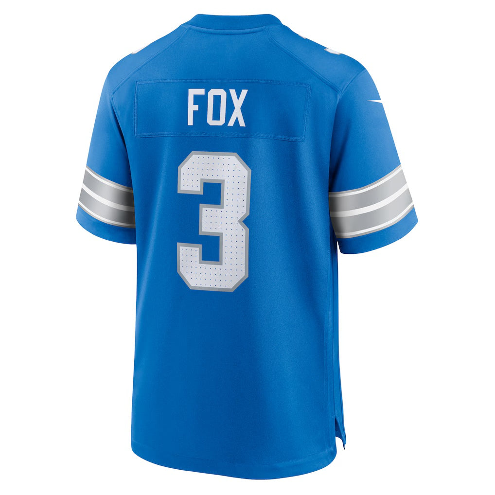 American Football Jersey | D.Lions #3 Jack Fox Blue Team Game Stitched Football American Jersey - image 1