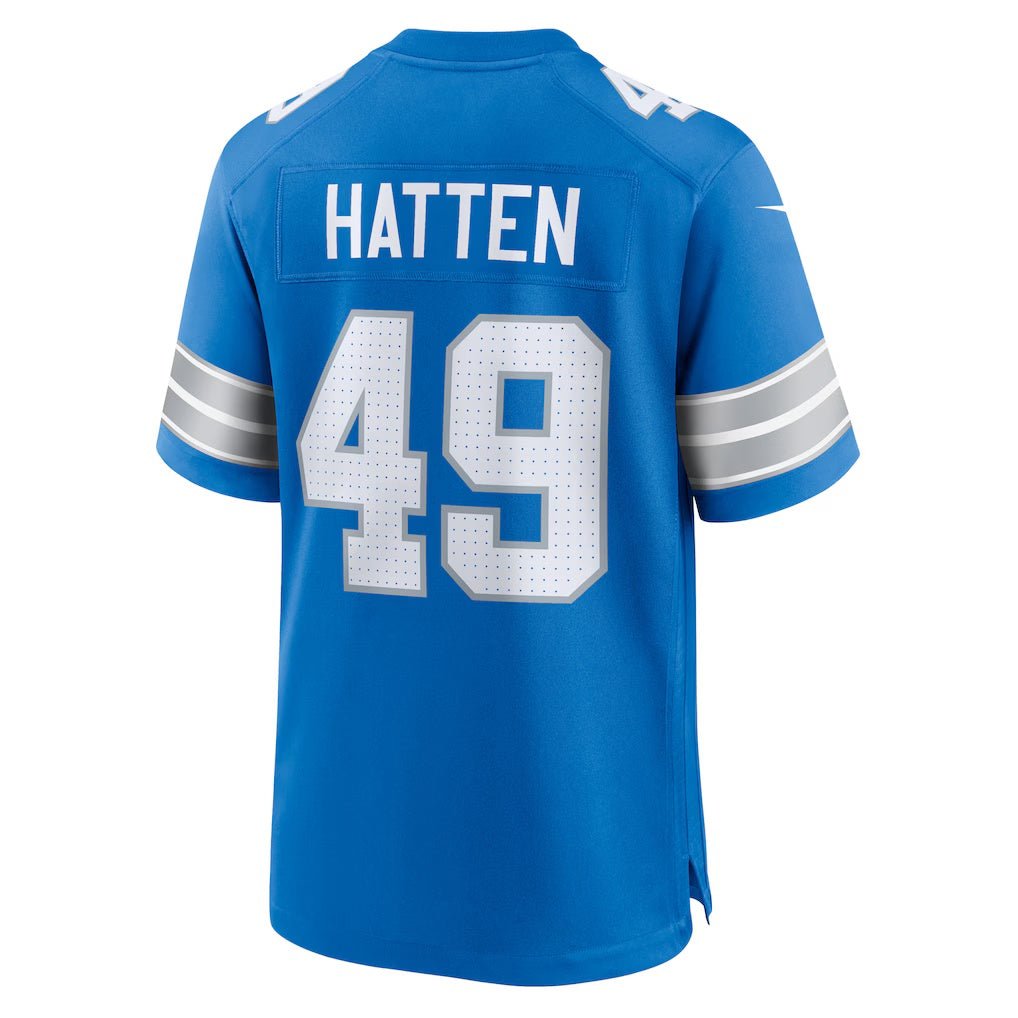 American Football Jersey | D.Lions #49 Hogan Hatten Blue Game Stitched Football American Jersey - image 1
