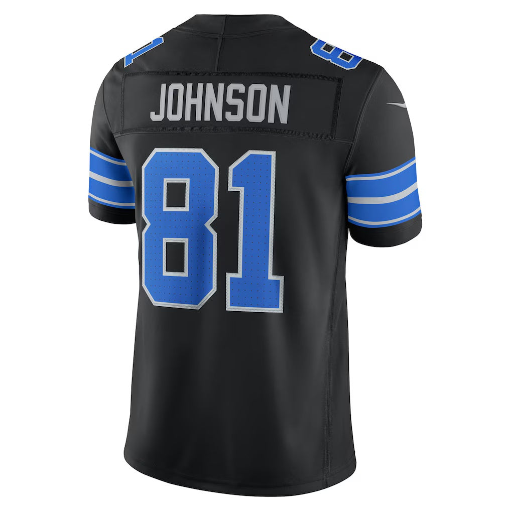 American Football Jersey | D.Lions #81 Calvin Johnson Black Alternate Vapor F.U.S.E. Stitched Retired Limited - image 1