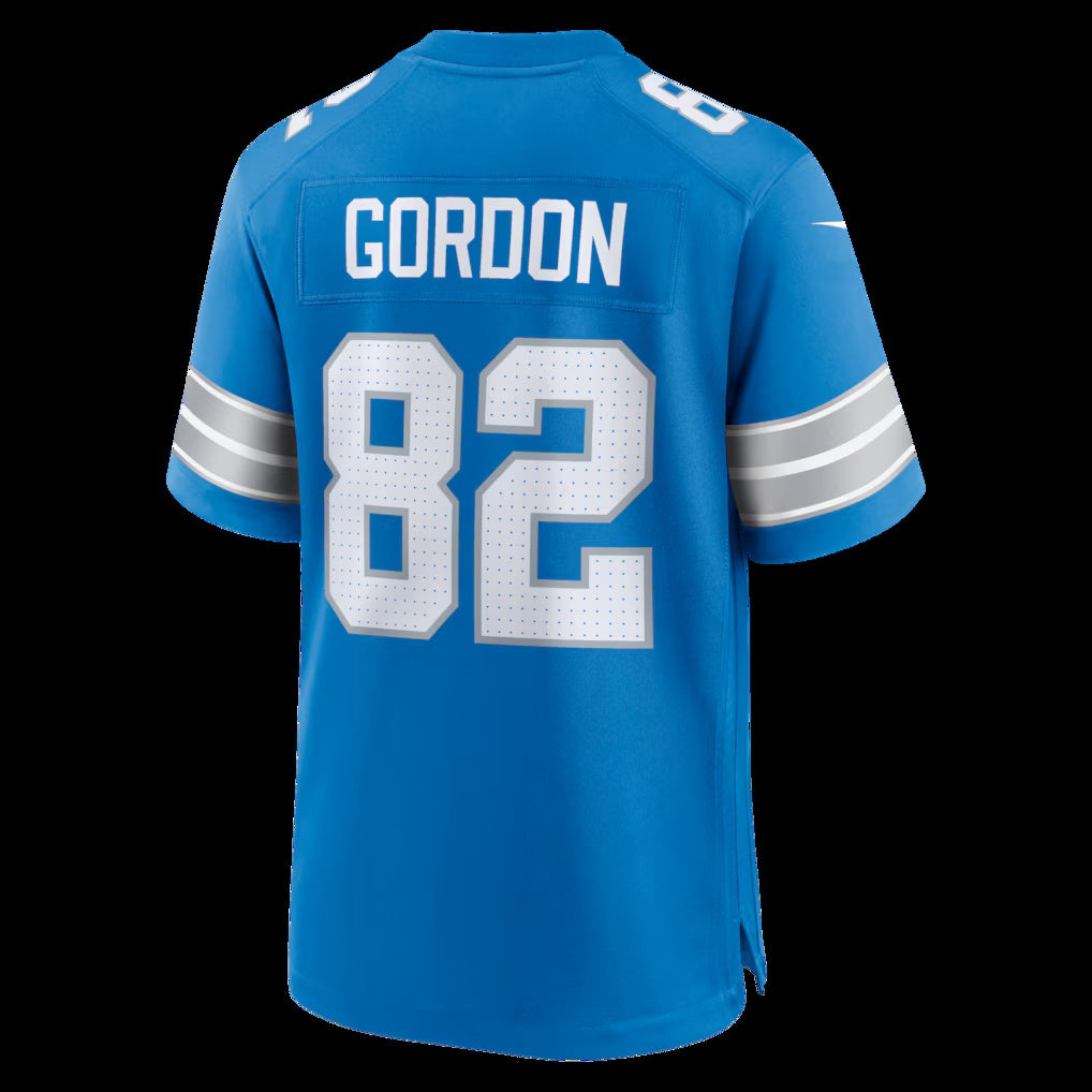 American Football Jersey | D.Lions #82 Thomas Gordon Blue Team Game Stitched Football American Jersey - image 1
