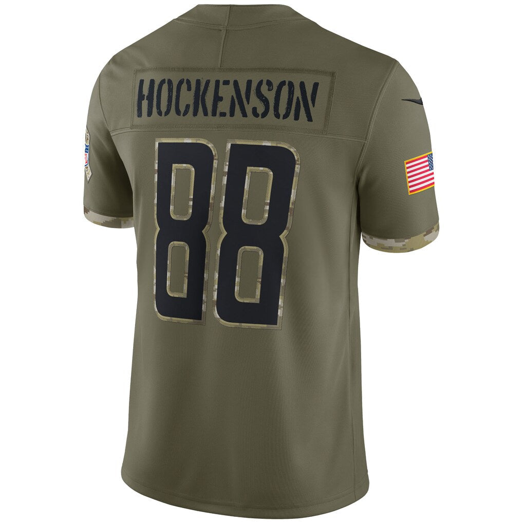 American Football Jersey | D.Lions #88 T.J. Hockenson Olive Salute To Service Limited Stitched Football American Jersey - image 1