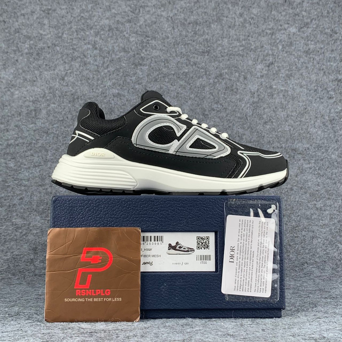 Dior B30 'Reflective CD30 Sneakers 'Black' - product view 1