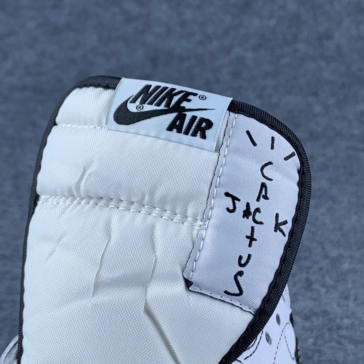 Custom Travis Scott x Air Jordan 1 Low "Phantom Stitch" Sneakers - product view 10