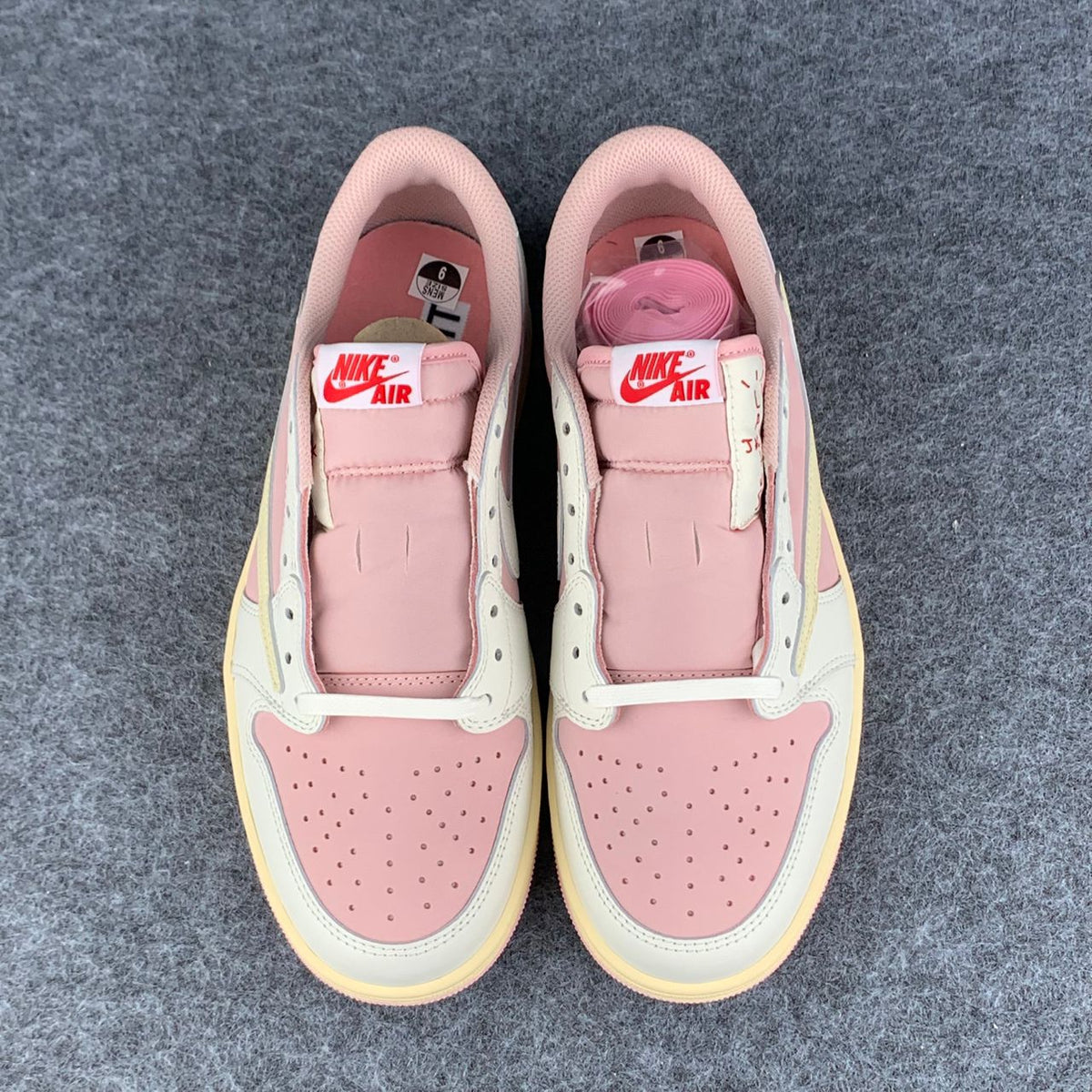 (Custom) Travis Scott x Air Jordan 1 Low OG SP Sneakers 'Sail Shy Pink' - product view 2