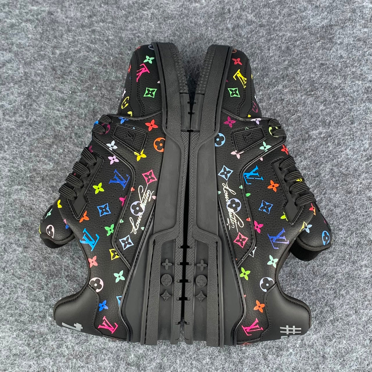 Takashi Murakami x Louis Vuitton Trainer Sneakers 'Black' - product view 3