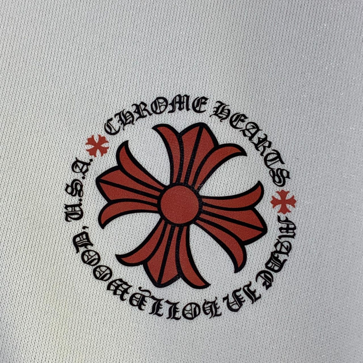 Chrome Hearts Made In Hollywood Plus Cross Long-Sleeve T-Shirt 'White/Red' - product view 6