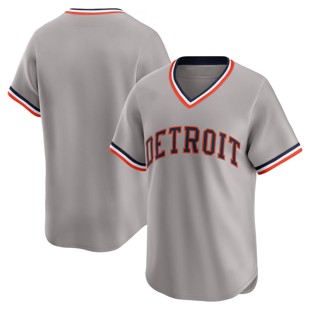 Baseball Jersey | Detroit Tigers Gray Throwback Cooperstown Collection Limited - image 1