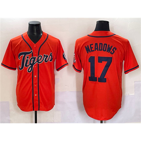Baseball Jersey | Detroit Tigers #17 Parker Meadows Orange With Patch Stitched - image 1