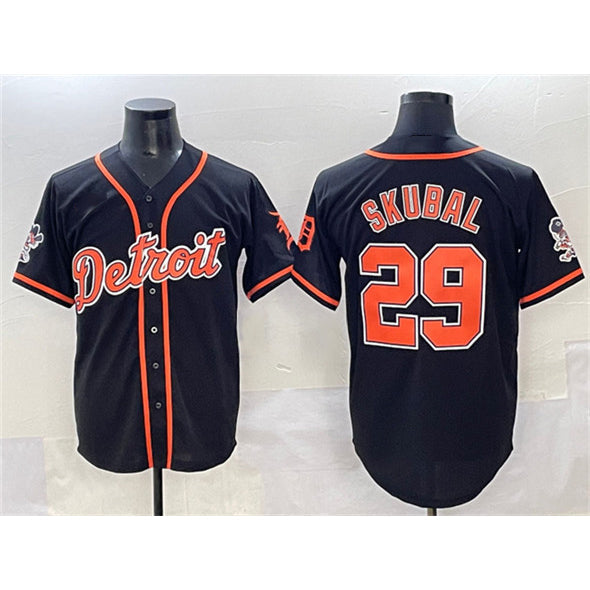 Baseball Jersey | Detroit Tigers #29 Tarik Skubal Black With Patch Stitched - image 1