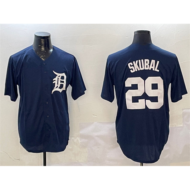 Baseball Jersey | Detroit Tigers #29 Tarik Skubal Navy Stitched - image 1
