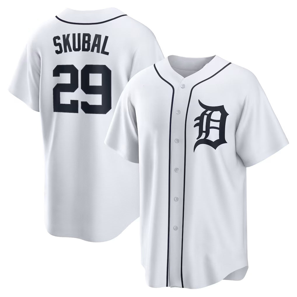 Baseball Jersey | Detroit Tigers #29 Tarik Skubal White Home Replica - image 1