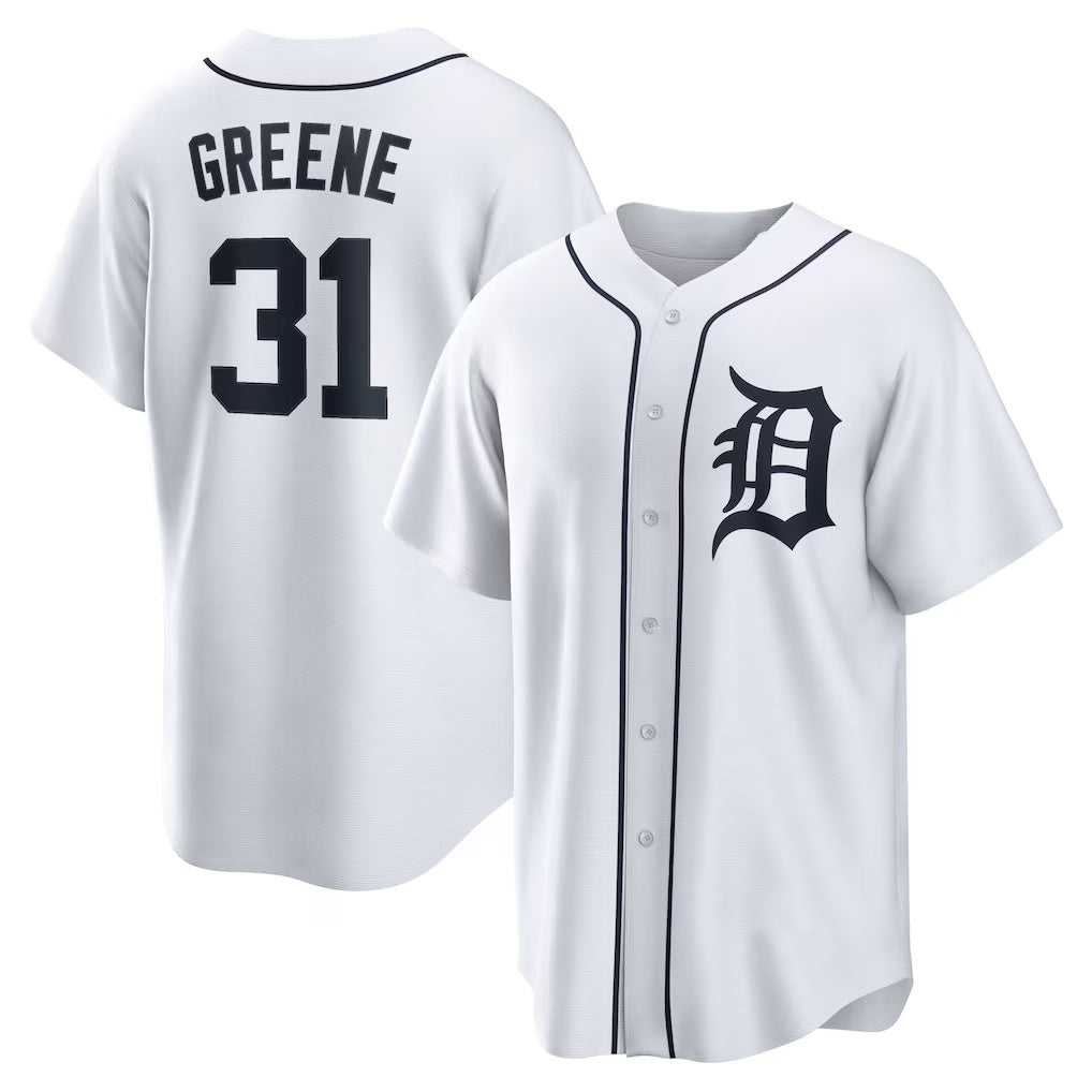 Baseball Jersey | Detroit Tigers #31 Riley Greene White Replica Player - image 1