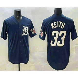Baseball Jersey | Detroit Tigers #33 Colt Keith Navy With Patch Stitched - image 1