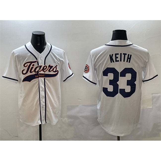 Baseball Jersey | Detroit Tigers #33 Colt Keith White With Patch Stitched - image 1