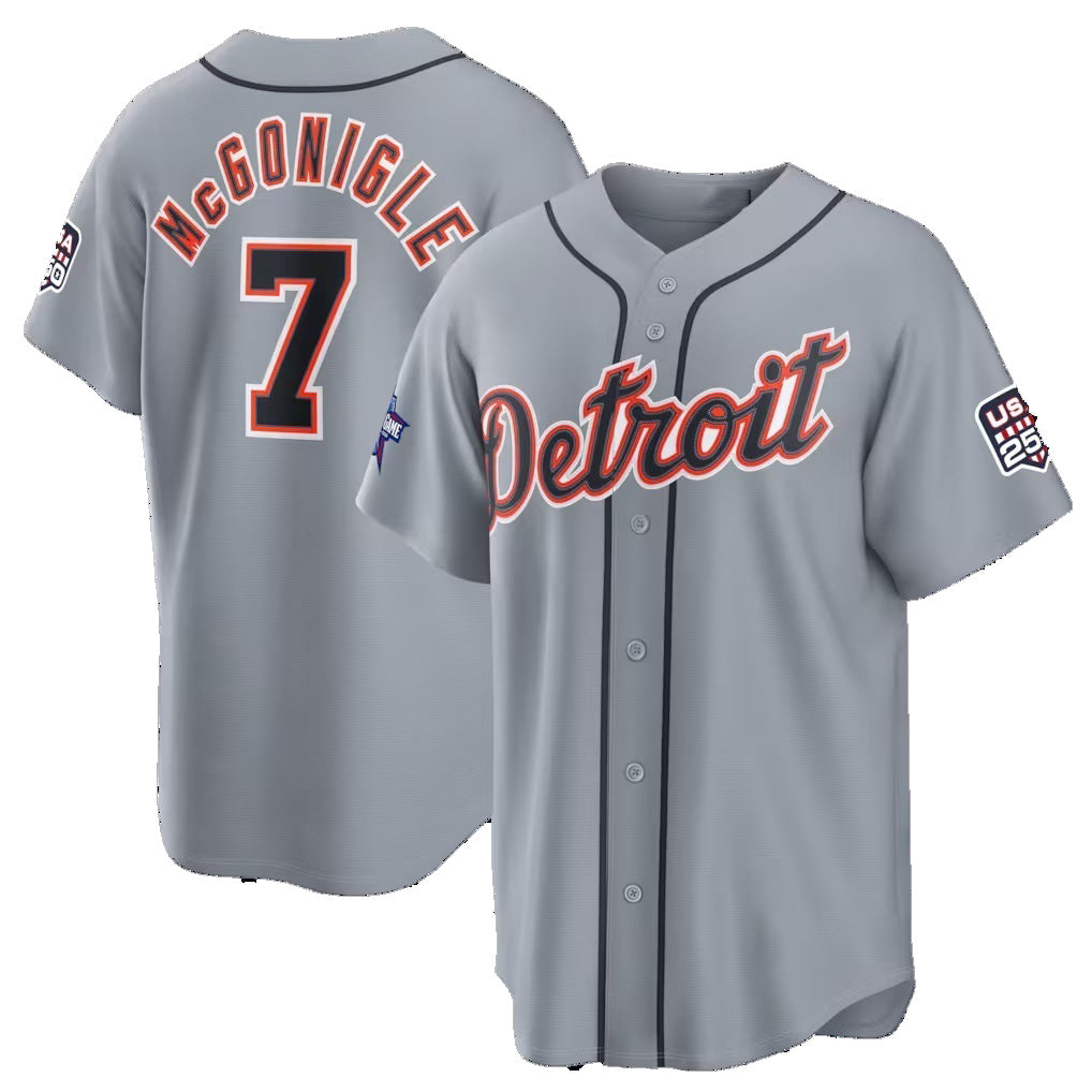 Baseball Jersey | Detroit Tigers #7 Kevin McGonigle 2026 All-Star Game Gray Replica - image 1