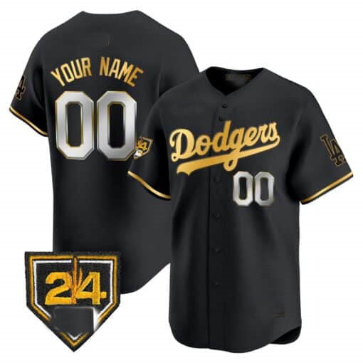 Baseball Jersey | Dodgers 2024 Spring Training Patch Limited Custom Jersey ¨C All Stitched-Black - image 1