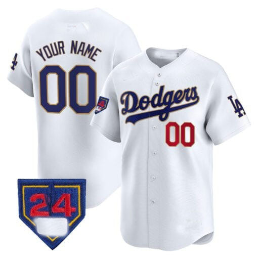Baseball Jersey | Dodgers 2024 Spring Training Patch Limited Custom Jersey ¨C White - image 1