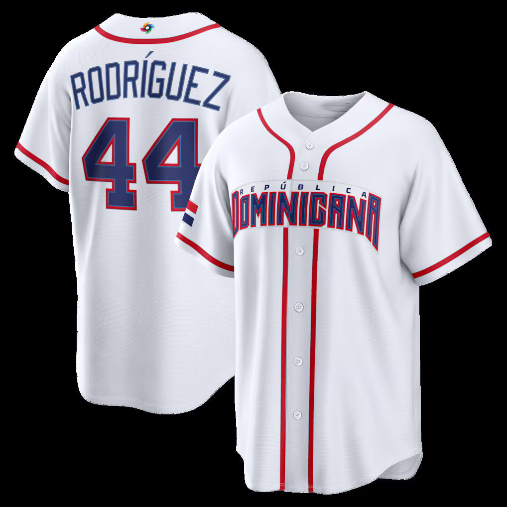 Baseball Jersey | Dominican Republic Baseball #44 Julio Rodr¨ªguez 2026 World Baseball Classic Home Stadium - White - image 1