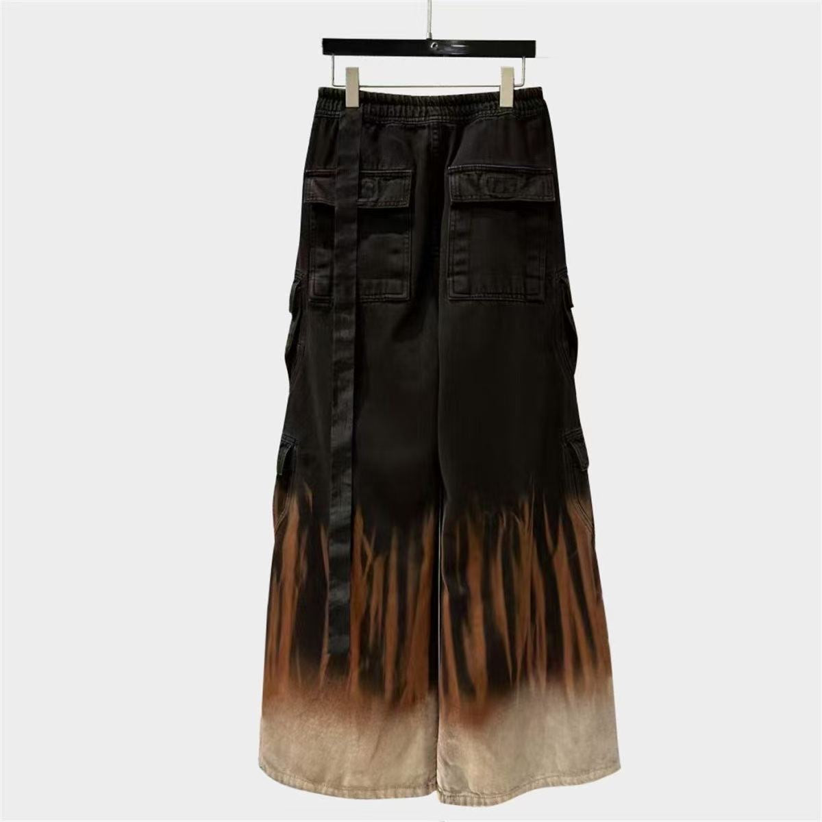 Rick Owens DRKSHDW Double Cargo Jumbo Belas Pants 'Black Terra Flame' - product view 2