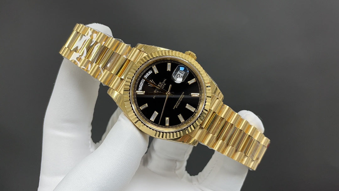 Yellow Gold & Black 40MM Watch - product view 2