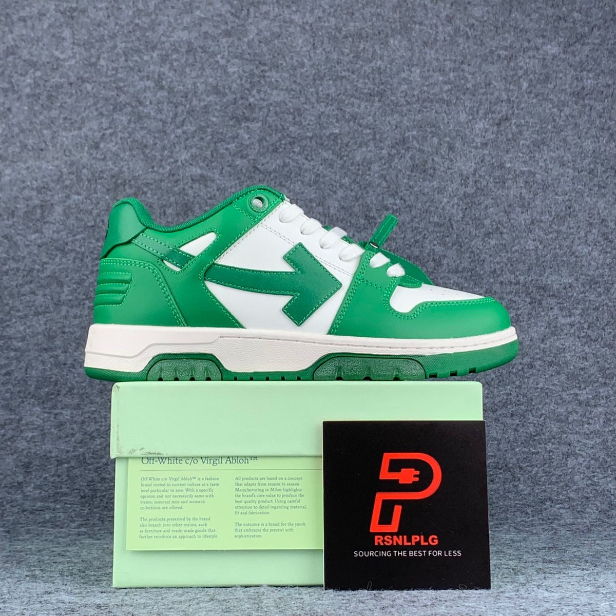 Off-White Out of Office Sneakers 'Green White' - product view 1