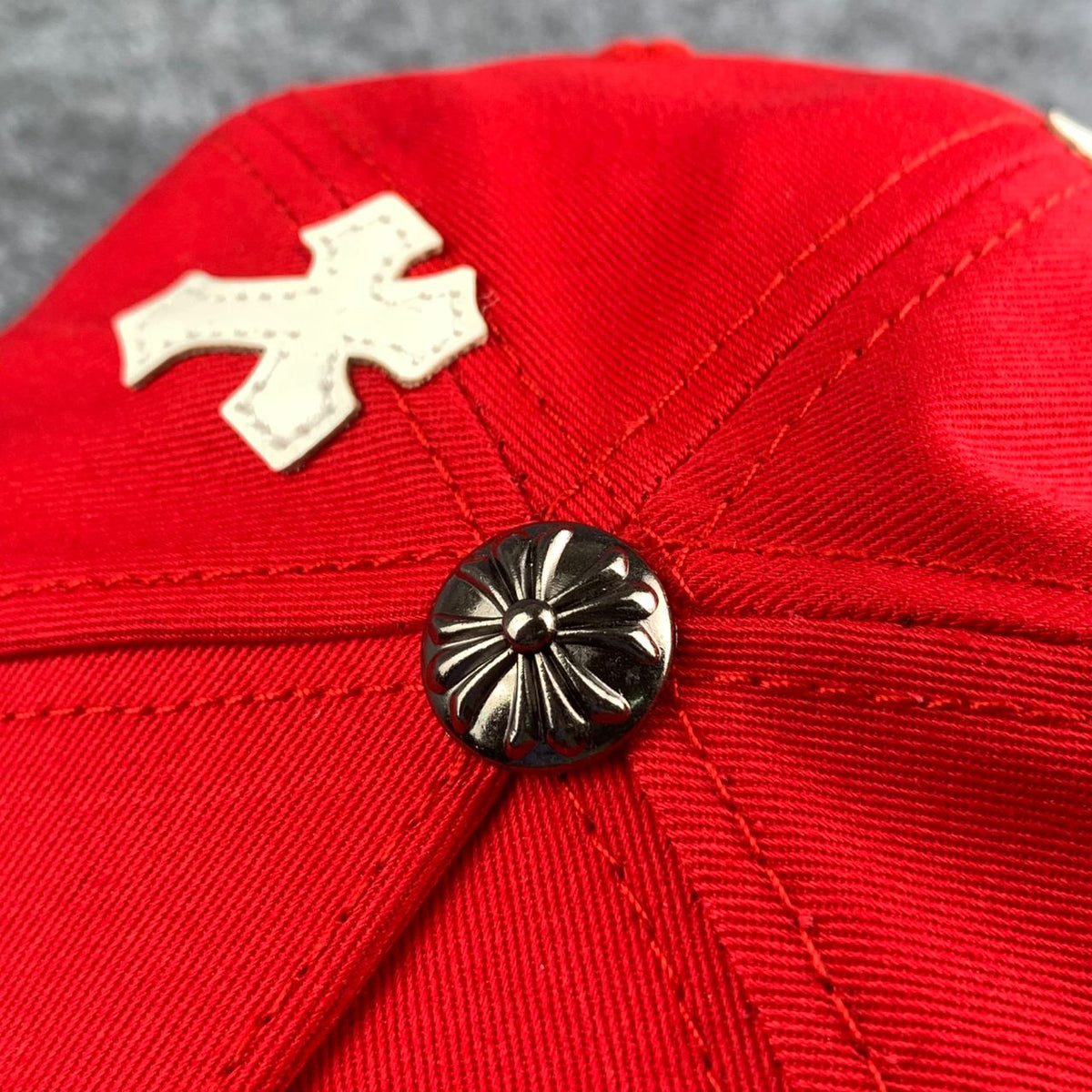 Chrome Hearts Cross Patch Snapback 'Red' - product view 8