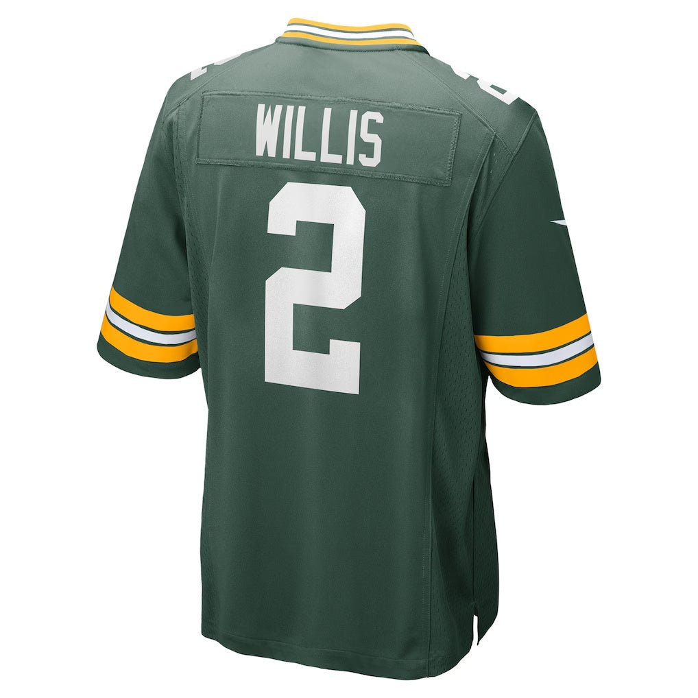 American Football Jersey | GB.Packers #2 Malik Willis Green Game Stitched Football American Jersey - image 1