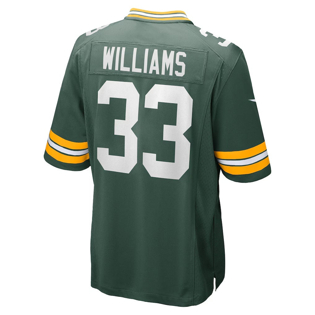 American Football Jersey | GB.Packers #33 Evan Williams Green Game Stitched Football American Jersey - image 1