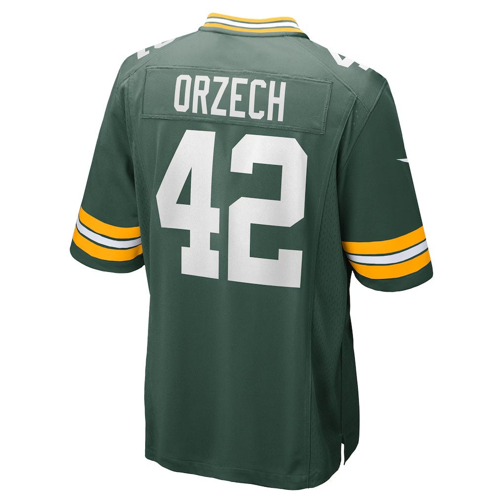 American Football Jersey | GB.Packers #42 Matt Orzech Green Game Stitched Football American Jersey - image 1