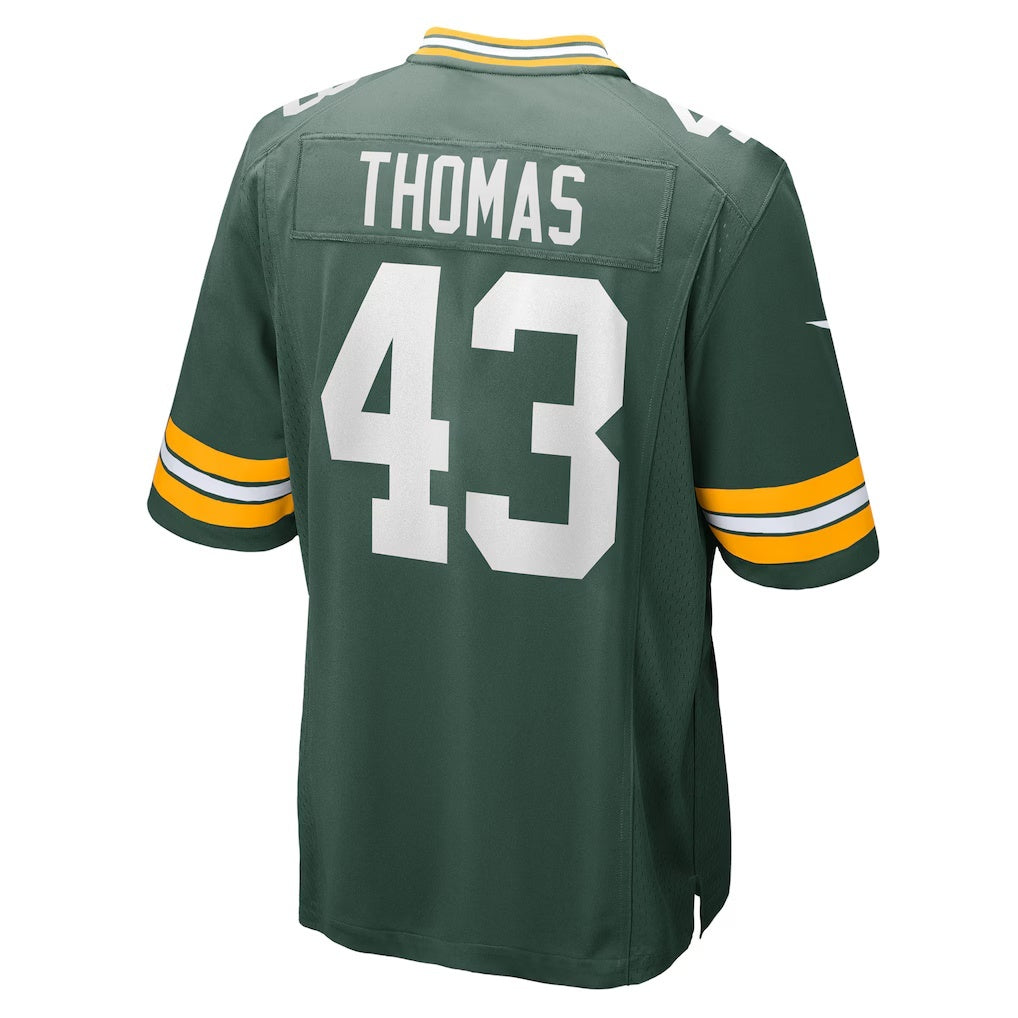 American Football Jersey | GB.Packers #43 Kiondre Thomas Green Game Player Stitched Football American Jersey - image 1